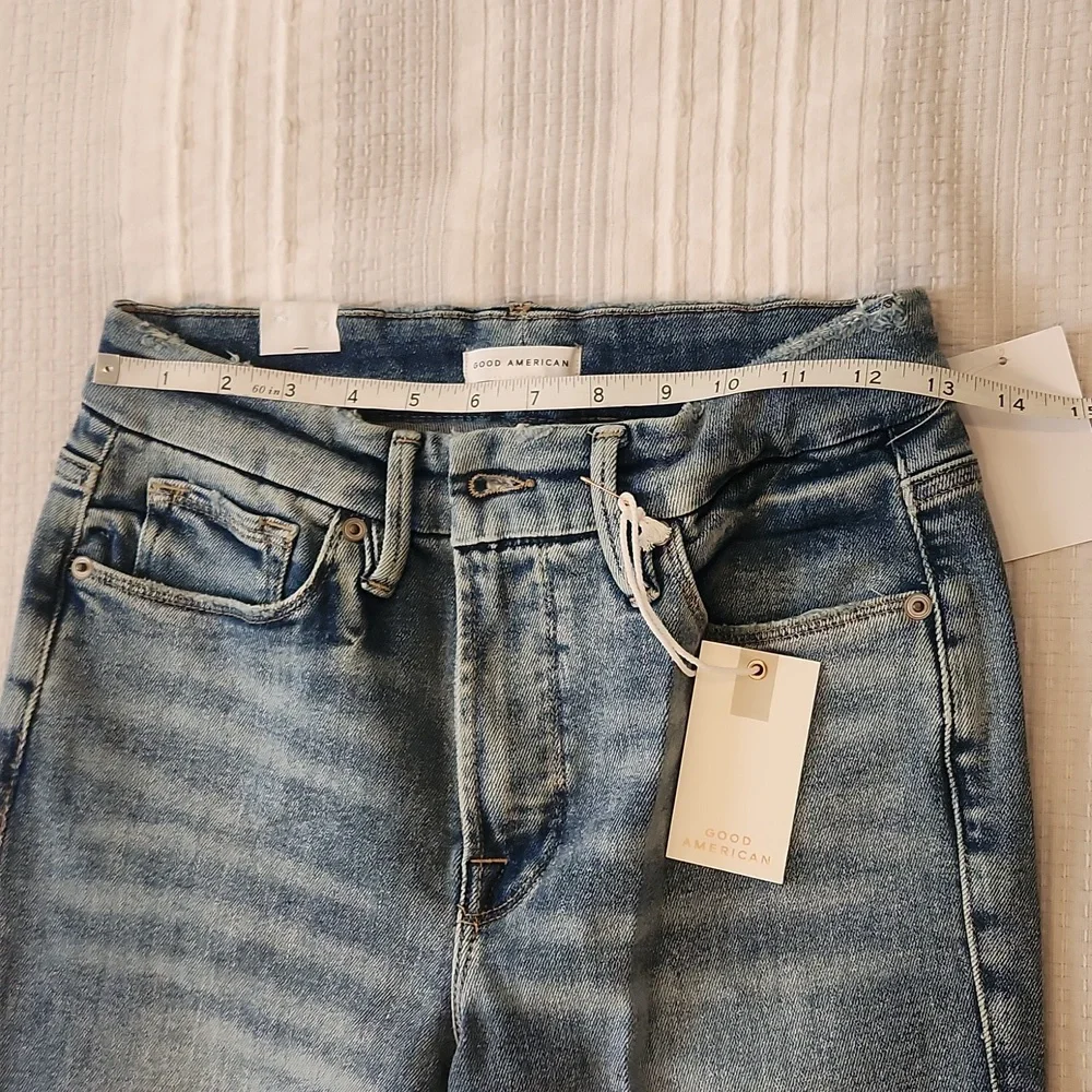 Good American Good Legs Straight Jeans in blue size 6 new with tag - Picture 15 of 17